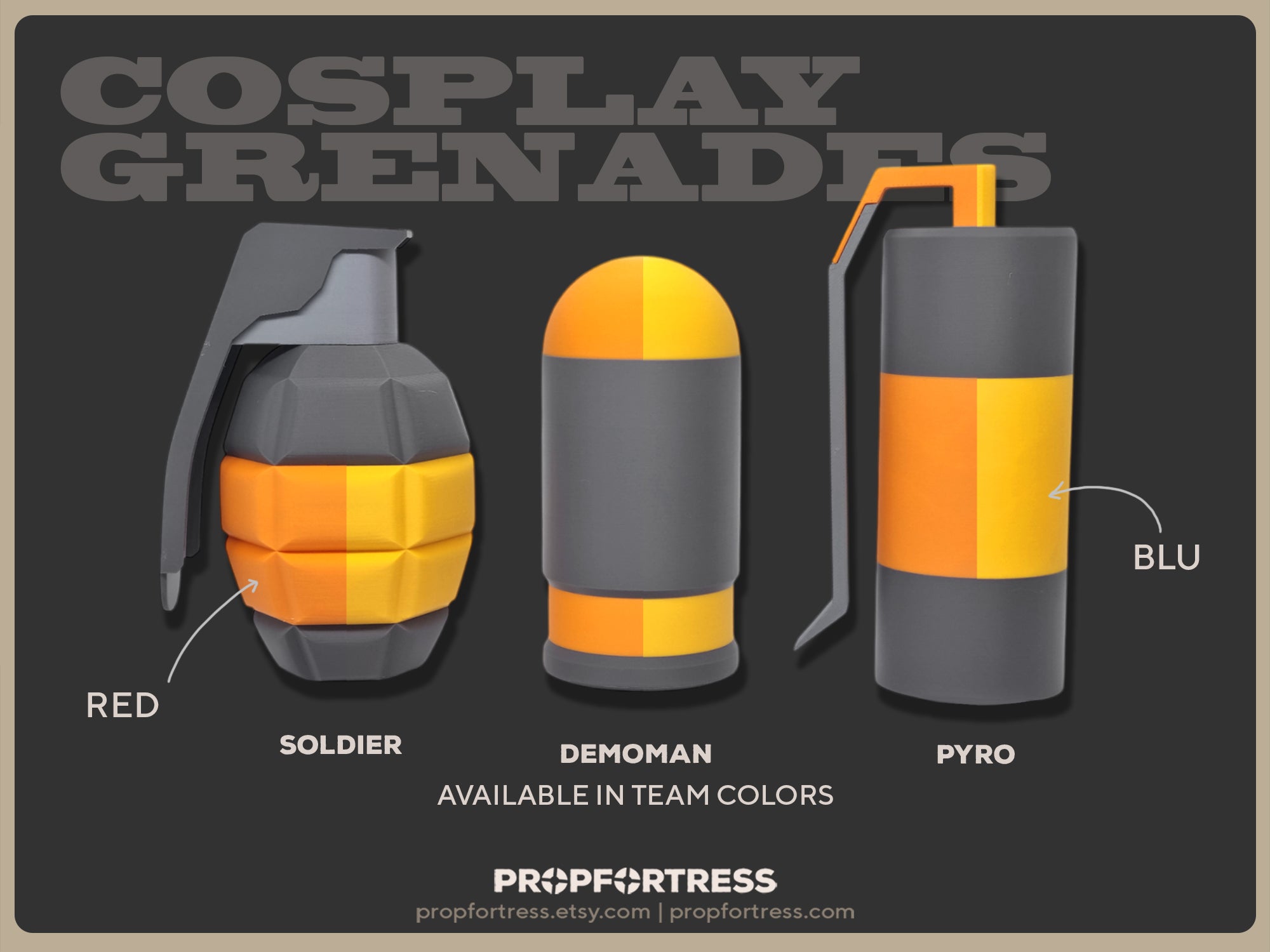 Cosplay Grenades for Soldier / Demoman / Pyro